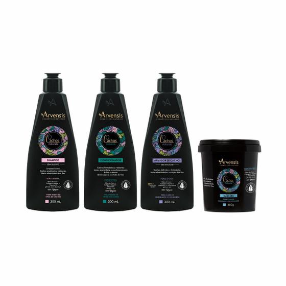 Kit Ondulados Arvensis (Sh+Cond.+Ativ.300g+Másc.450g) Menor preço em Kit Ondulados Arvensis (Sh+Cond.+Ativ.300g+Másc.450g)