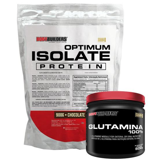 Imagem de Kit Optimum Isolate Whey Protein 900G + Glutamina 500G