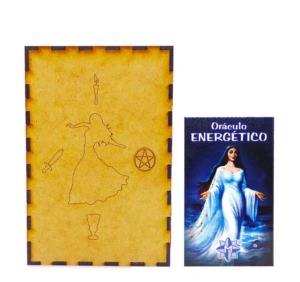 Imagem de Kit Oráculo Energético 41 cartas e Porta Tarô Caixa Madeira