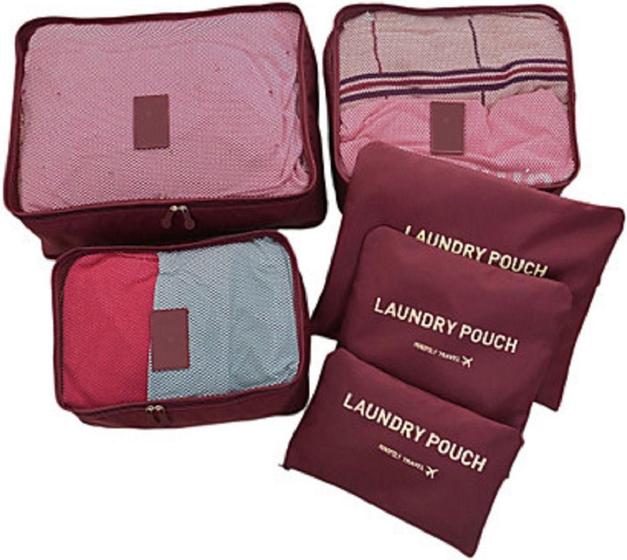 Kit Organizador de Mala Viagem 6 Pçs Necessaire Bolsa Saco Mochila Menor preço em Kit Organizador de Mala Viagem 6 Pçs Necessaire Bolsa Saco Mochila