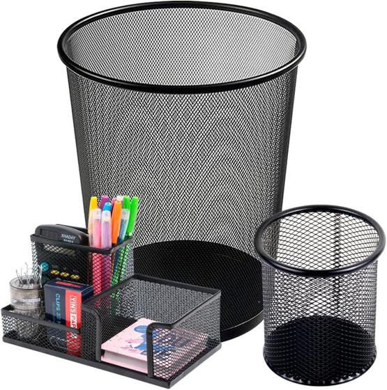 Kit Organizador Home Office Lixeira Porta Treco Porta Lápis Gv Office Menor preço em Kit Organizador Home Office Lixeira Porta Treco Porta Lápis Gv Office