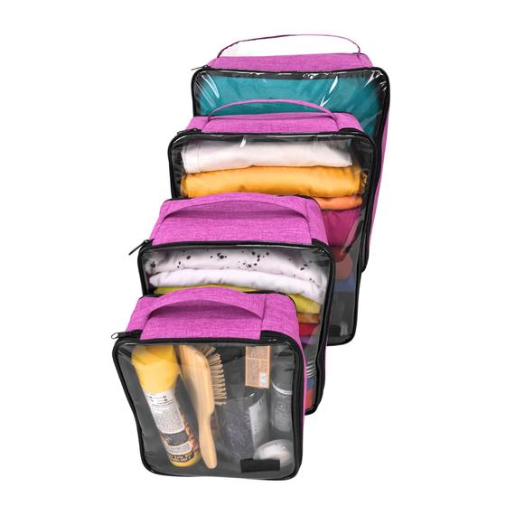 Imagem de Kit Organizador Multiuso Bagagem Viagem  Roupa P, M, G, XG - Bubag!