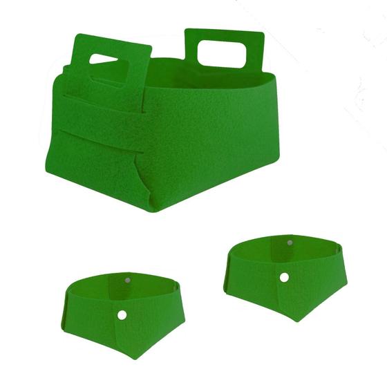 Imagem de Kit Organizador Multiuso Cesta Decorativa - Verde