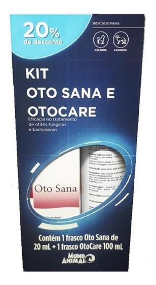 Imagem de Kit Otosana 20Ml E Otocare 100Ml - Tratamento Completo Pets