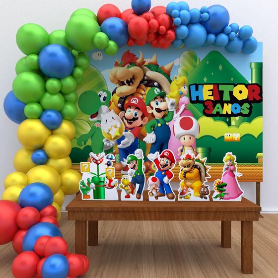 Imagem de Kit Ouro Personalizado Festa Aniversário  Super Mario 01 -IMPAKTO VISUAL