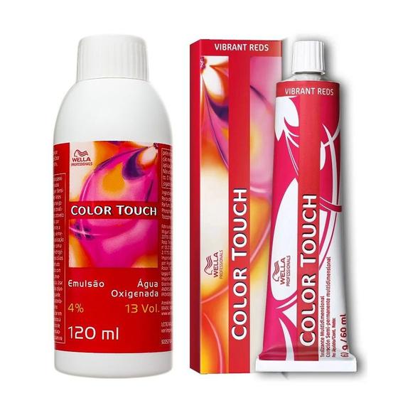 Imagem de Kit Ox 4% 13 Vol E Tonalizante 7/43 Wella Color Touch