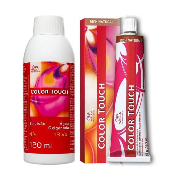 Kit Ox 4 13 Vol E Tonalizante 8/81 Wella Color Touch Salão de Beleza Magazine Luiza