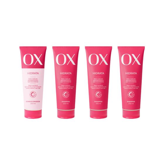 Imagem de Kit Ox Hidrata 1 Cond 200ml+3 Shampoo 200ml