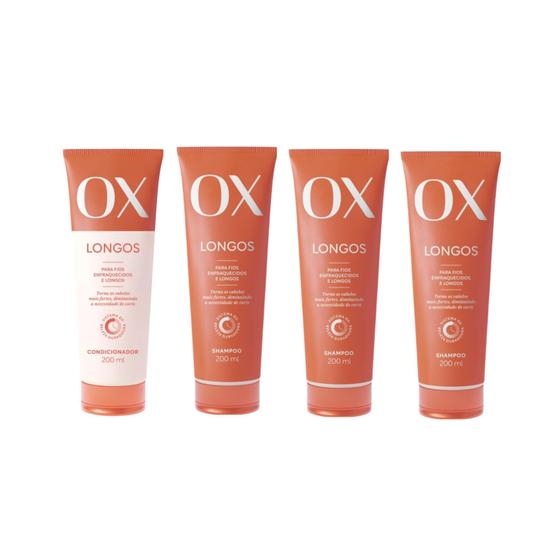 Imagem de Kit Ox Longos 1 Cond 200ml+3 Shampoo 200ml