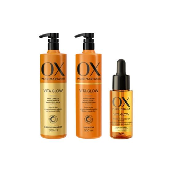 Imagem de Kit Ox Vita Glow Mari Maria Condicionador + Shampoo + Tonico