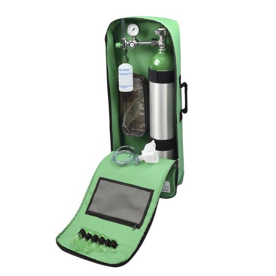 Imagem de Kit Oxigênio Portátil 5 Litros Alumínio com Bolsa Verde Sem Carga