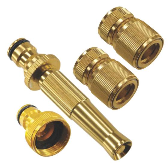Kit p/ mangueira jardim 1 esguicho alumínio p/ engate rápido + 2 engate rápido + 1 conector torneira é boa?