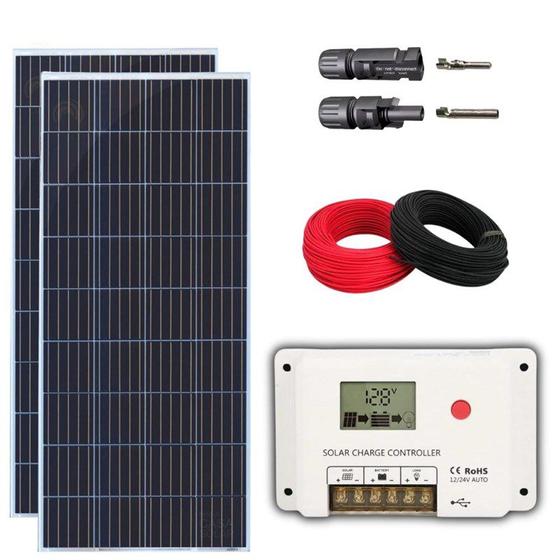 Imagem de Kit Painel 300W Resun Controlador Solar 30a M3024 Sun21 Mppt