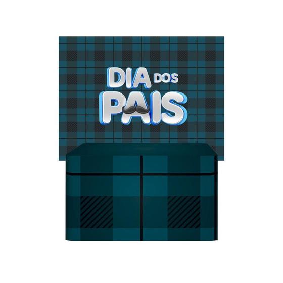 Imagem de Kit Painel Retangular + Capa Mesa Dia Dos Pais Em Tecido