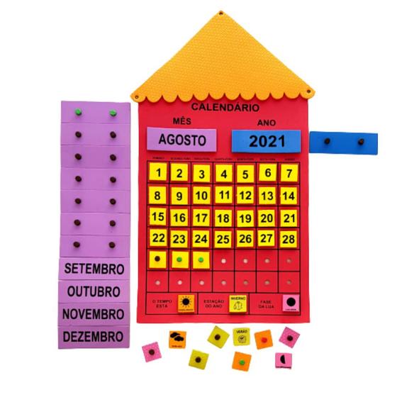Imagem de Kit painel sala de aula com chamada, calendário, aniversariante, ajudante do dia