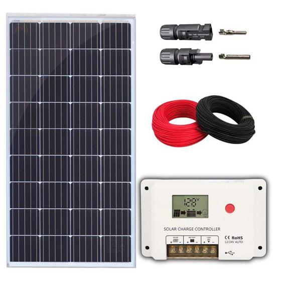 Imagem de Kit Painel Solar 155W Resun Controlador SRNE 20A PWM 12V/24V