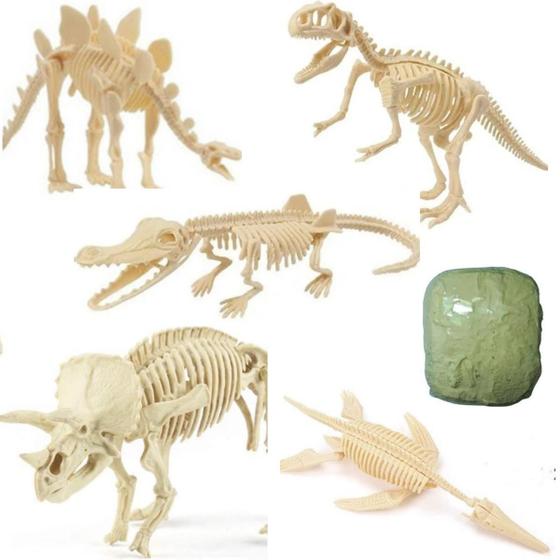 Imagem de Kit Paleontólogo de Brinquedo Arqueologia Escavação Fóssil Dinossauros Infantil