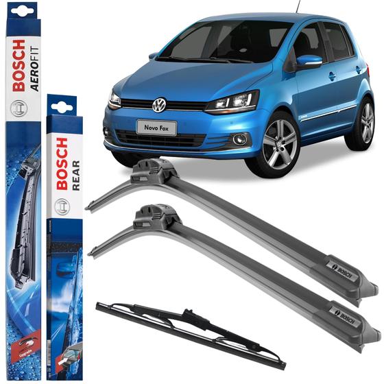 Imagem de Kit Palheta Bosch Dianteira Traseira Vw Fox 2012 Em Diante