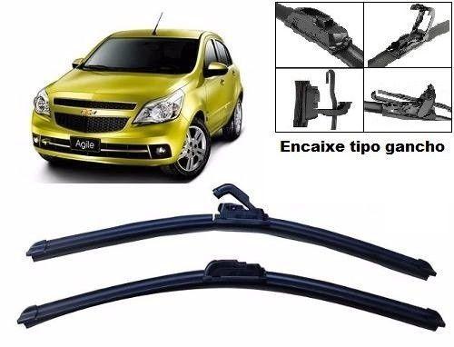 Imagem de Kit Palheta Limpador Parabrisa Para-brisa Dianteiro Chevrolet Agile