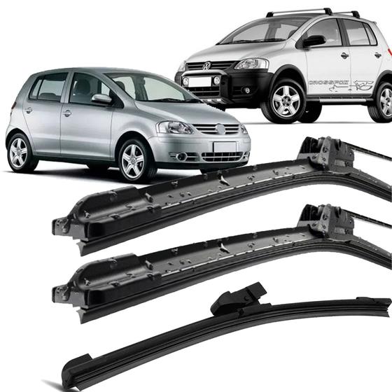 Kit Palheta Silicone Limpador Parabrisa Vw Fox 2004 À 2009 - BR18 ...