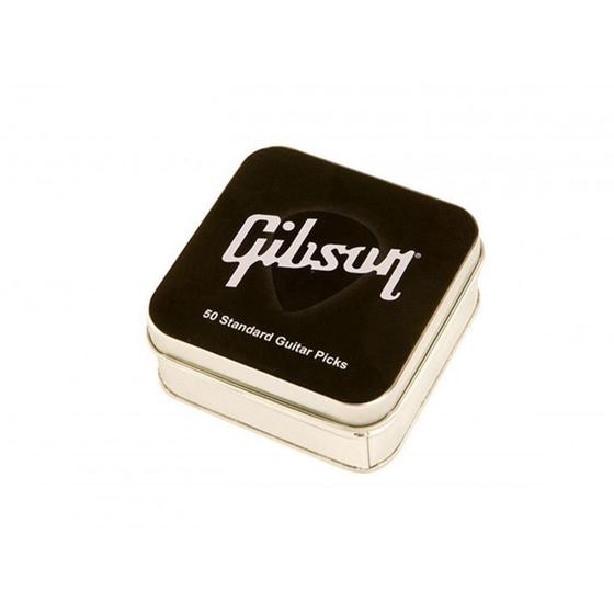 Imagem de Kit Palhetas Gibson Standard Finas 50 Unidades Com Estojo