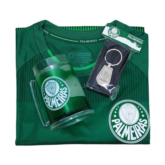 Imagem de Kit Palmeiras Oficial - Camisa Power Verde + Caneca + Chaveiro - Masculino