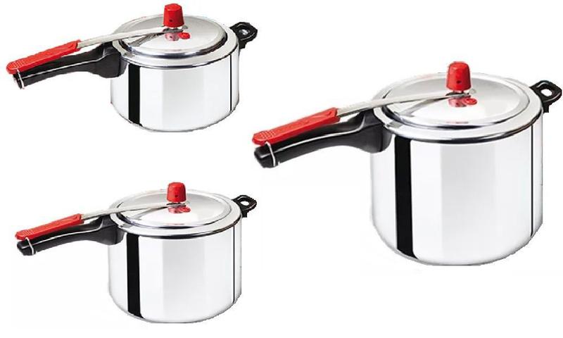 Kit Panela de Pressão 3 Litros, 4,5 Litros e 7 Litros Menor preço em Kit Panela de Pressão 3 Litros, 4,5 Litros e 7 Litros