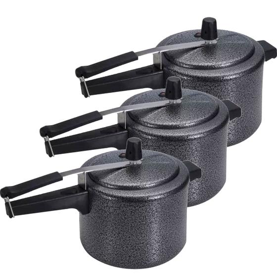 Asj Kit Kit Panelas de Pressão 3 Peças de 10 Litros Craquelada - ASJ - Jogo de ...