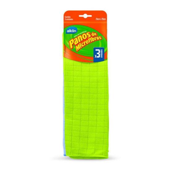 Kit Panos Microfibras com 3 Verde Menor preço em Kit Panos Microfibras com 3 Verde