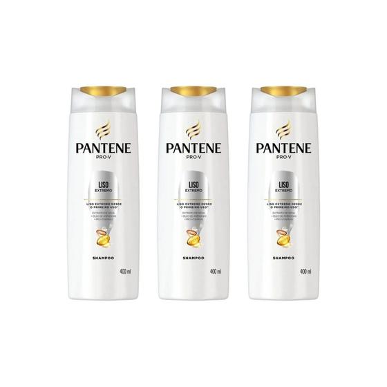 Kit Pantene Liso Extremo 3 Shampoo 400ml - Shampoo - Magazine Luiza