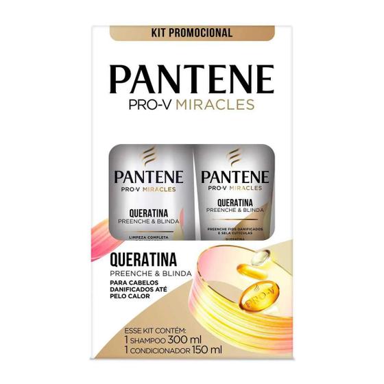 Imagem de Kit Pantene Pro-V Miracles Shampoo Queratina 300Ml +