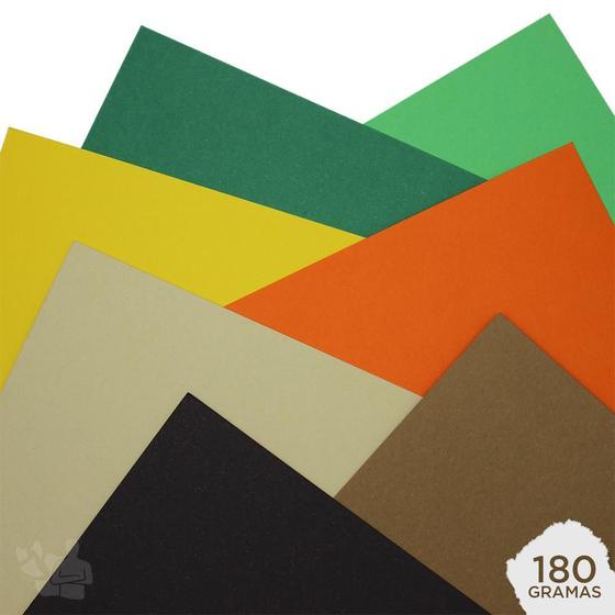 Imagem de Kit Papel Color Plus 180G A4 (Safari) 35 Folhas