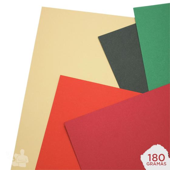 Imagem de Kit Papel Color Plus Natalino 02 A4 25 Folhas