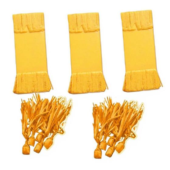 Imagem de Kit Papel de Bala Seda com franja Laranja 190un Balas Doce