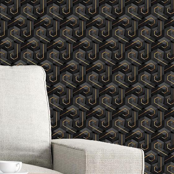Imagem de Kit Papel de Parede Vinil 3 Rolos 300x51cm - Antimofo, Antibacteriano 
