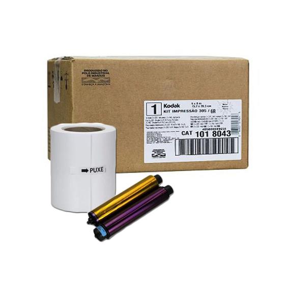 Kit Papel E Ribbon Impressão Kodak 305 Papel Fotográfico Magazine Luiza