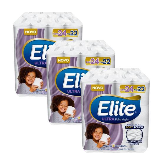 Kit Papel Higienico Folha Dupla Elite 72 Rolos Menor preço em Kit Papel Higienico Folha Dupla Elite 72 Rolos
