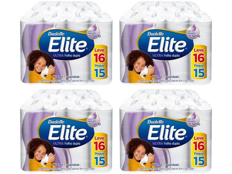 Kit Papel Higiênico Folha Dupla Elite Ultra Menor preço em Kit Papel Higiênico Folha Dupla Elite Ultra