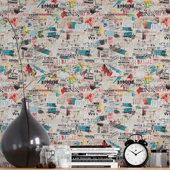Imagem de Kit Papel Parede Vinil Fosco 4 Rolos 300x51cm - Fácil Aplicação, Lavável e Antimofo