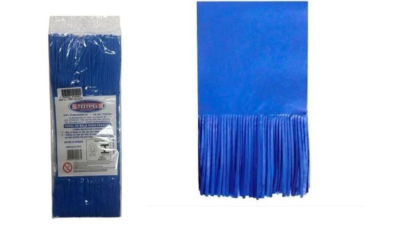 Imagem de Kit Papel Seda Azul para Embalar Bala De Coco 240 Unidades