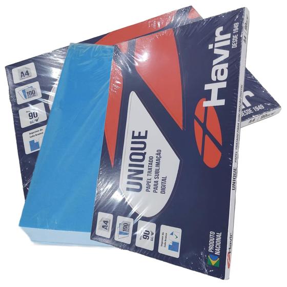 Imagem de Kit Papel Sublimatico Fundo Azul Alta Qualidade Cores Viva