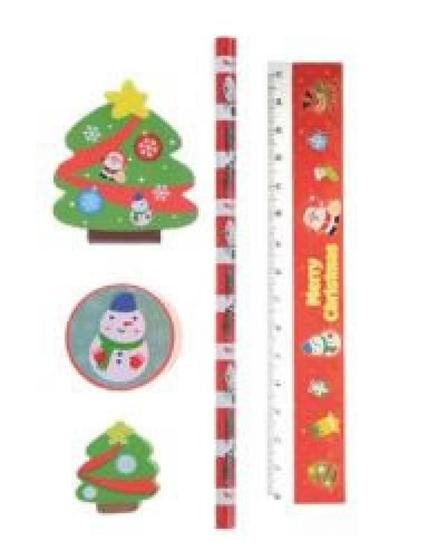 Imagem de Kit papelaria natal sort clr 23cm (papelaria) kit c/5 pc   1100092