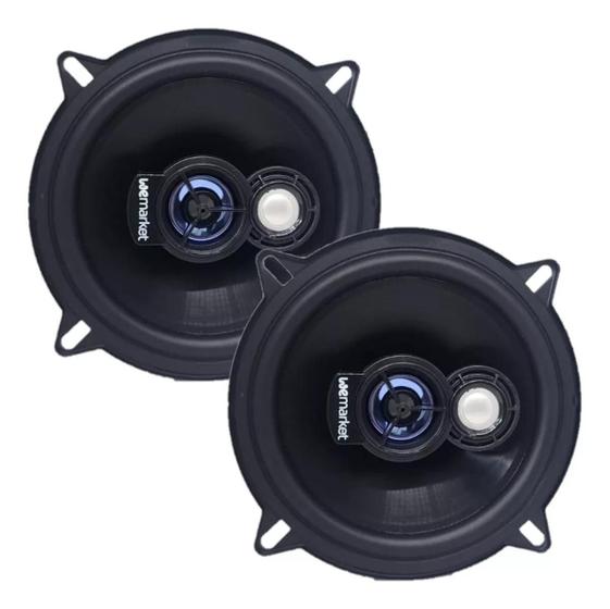 Imagem de Kit Par Alto Falante We Market Automotivo Portas Triaxial 5 Polegadas Black Universal 100wrms Carcaça Ferro Premium