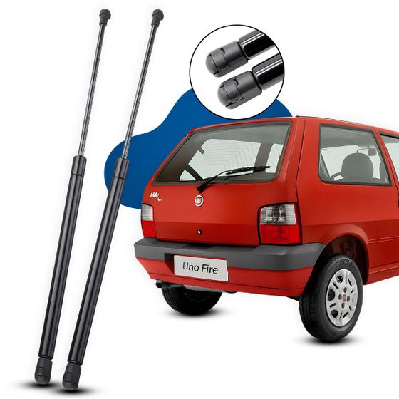 Imagem de Kit Par de Amortecedor Original Para Tampa Traseira Porta Malas do Fiat Uno 1984 Até 2010