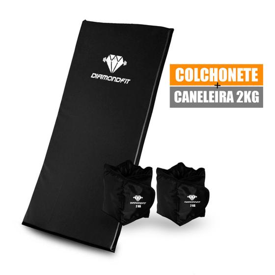 Imagem de Kit Par de Caneleira de Peso Para Academia com Colchonete de Espuma Treino Funcional Exercicio Fitness