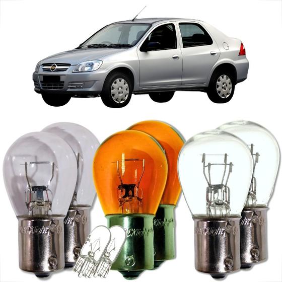 Imagem de Kit par de lâmpadas traseira para lanterna e freio seta ré universal compatível com diversos carros