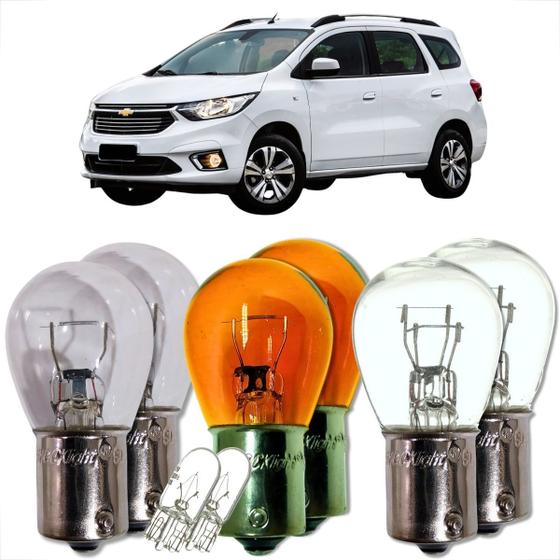 Imagem de Kit par de lâmpadas traseira para lanterna e freio seta ré universal compatível com diversos carros