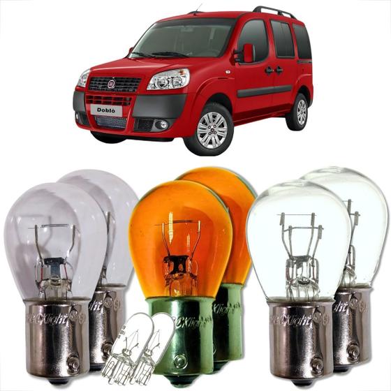 Imagem de Kit par de lâmpadas traseira para lanterna e freio seta ré universal compatível com diversos carros
