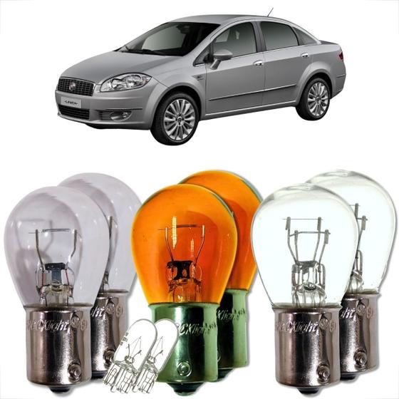 Imagem de Kit par de lâmpadas traseira para lanterna e freio seta ré universal compatível com diversos carros