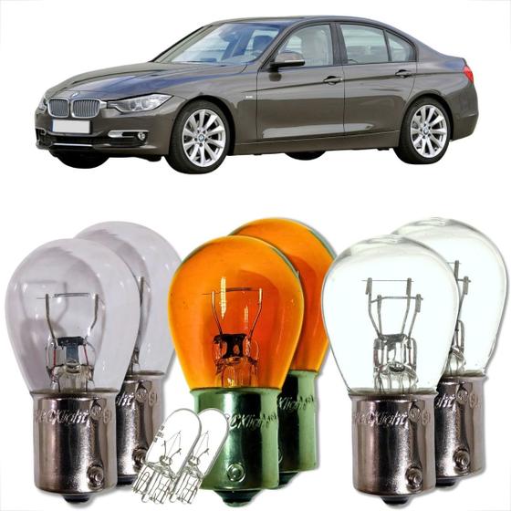 Imagem de Kit par de lâmpadas traseira para lanterna e freio seta ré universal compatível com diversos carros